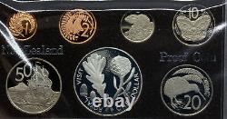 1981 NEW ZEALAND Elizabeth II ROYAL VISIT Proof Set 7 Coins 1 is Silver i114745