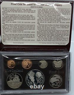 1981 NEW ZEALAND Elizabeth II ROYAL VISIT Proof Set 7 Coins 1 is Silver i114745