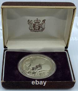 1981 NEW ZEALAND UK Queen Elizabeth II ROYAL VISIT Proof Silver $1 Coin i114731