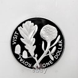 1981 New Zealand $1 Dollar. 925 Silver Proof Coin Royal Visit KM#? 50a