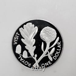 1981 New Zealand $1 Dollar. 925 Silver Proof Coin Royal Visit KM#? 50a