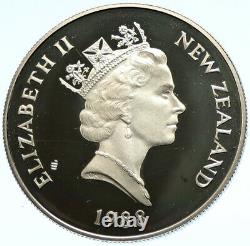1988 NEW ZEALAND Elizabeth II YELLOW-EYED PENGUIN Proof Silver $1 Coin i104047