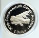 1989 New Zealand Xiv 1990 Commonwealth Game Swimmer Proof Silver $1 Coin I103140
