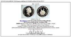 1989 NEW ZEALAND XIV 1990 Commonwealth Games RUNNER Proof Silver $1 Coin i103134