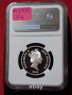 1990 NEW ZEALAND S20C SILVER TREATY OF WAITANGI 150th ANNIV. NGC PF 69 #M-3980