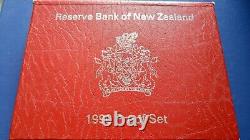 1990 NEW ZEALAND Silver Proof Set of 6 Coin in Original Box $ COA