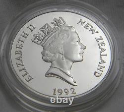 1992 New Zealand 5 Dollar Proof Coin Decimal Currency Silver Mintage only 8000