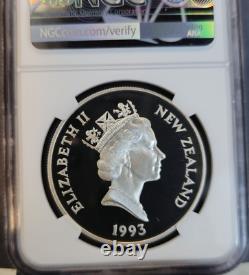 1993 New Zealand Silver 5 Dollars Coronation Anniversary Ngc Pf 69 Ultra Cameo