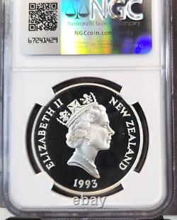 1993 New Zealand Silver 5 Dollars Coronation Anniversary Ngc Pf 70 Ultra Cameo