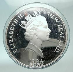 1994 NEW ZEALAND Birth of Princess OLD Queen Elizabeth II Silver $1 Coin i82132