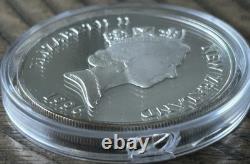 1996 New Zealand $5 Silver Proof Coin De Heemskerck Abel Tasman Box & COA Toned