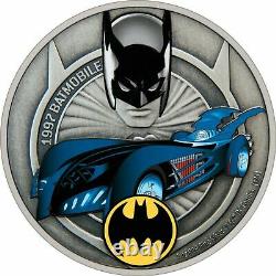 1997 BATMOBILE DC COMICS 2021 NIUE 1oz SILVER PROOF COLORED COIN NZ MINT BATMAN
