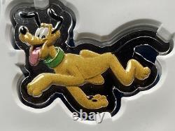 1oz. Fine Silver Disney Pluto Shaped Colored Coin 2021 Niue New Zealand Mint