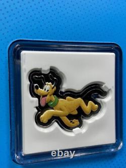 1oz. Fine Silver Disney Pluto Shaped Colored Coin 2021 Niue New Zealand Mint