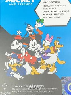 1oz. Fine Silver Disney Pluto Shaped Colored Coin 2021 Niue New Zealand Mint