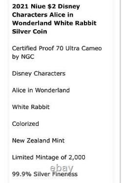 2 Coins together Alice In Wonderland White Rabbit & Mad Hatter NGC PF70 UC FR