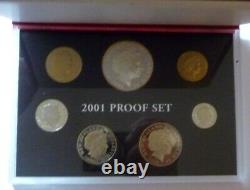 2001 NEW ZEALAND OFFICIAL PROOF SET (7) with SILVER KEREU $5 VERY RARE