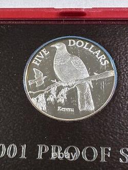 2001 New Zealand 7 Coins Proof Set