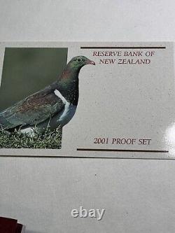 2001 New Zealand 7 Coins Proof Set