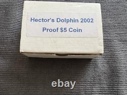 2002 New Zealand 5 Dollars Silver Proof Hector's Dolphin