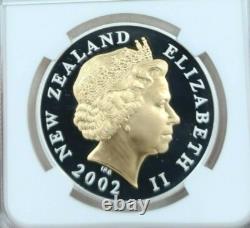 2002 New Zealand Silver 5 Dollars Queens Golden Jubilee Ngc Pf 69 Ultra Cameo