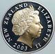 2003 New Zealand Uk Queen Elizabeth Ii Antique Vintage Old Silver $5 Coin I88793