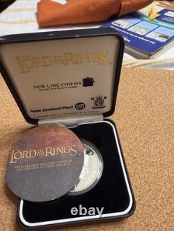 2003 New Zealand $1 Silver Lord of the Rings Coin in Display Case