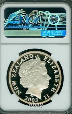 2003 New Zealand $5 Silver Gilt Kokopu Ngc Pf69 Mac Uhcam Spotless 200 Minted