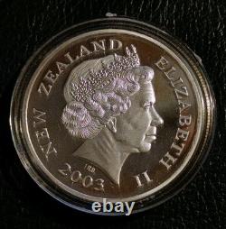 2003 New Zealand Elizabeth Ii, Lord Of The Rings $1 Silver Proof Coin