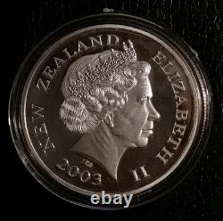 2003 New Zealand Elizabeth Ii, Lord Of The Rings $1 Silver Proof Coin