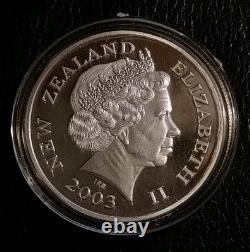 2003 New Zealand Elizabeth Ii, Lord Of The Rings $1 Silver Proof Coin