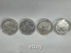 2003 New Zealand Lord of the Rings $1 Silver Proof 12 Coin Set Limited Mintage