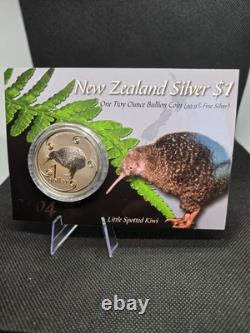 2004 Little Spotted Kiwi 1 oz Silver New Zealand $1 Dollar BU /Proof-Like-RARE