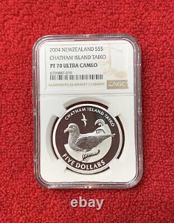 2004 New Zealand Chatham Island Taiko $5 Silver Coin NGC PF 70 UC TOP POP