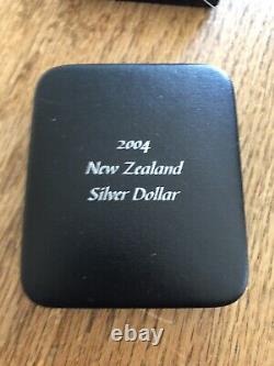 2004 New Zealand Silver $1 1 Troy OZ Silver Proof Coin Little Spotted Kiwi