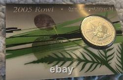 2005 New Zealand Rowi Kiwi 1 Oz. 999 Silver $1 Coin Rare
