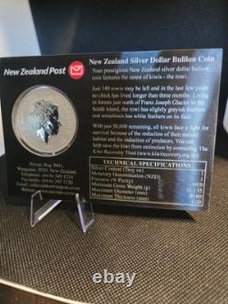 2005 New Zealand Rowi Kiwi 1 Oz. 999 Silver $1 Coin Rare