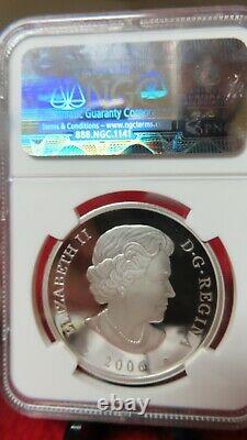2006 Canada Ketch Ship Holographic Lightning. 999 Silver Coin boats NGC PR69