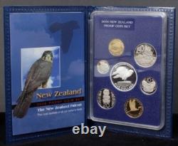 2006 NEW ZEALAND OFFICIAL PROOF SET (7) with SILVER FALCON $5 RARE