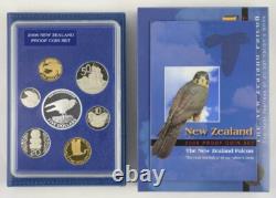 2006 NEW ZEALAND OFFICIAL PROOF SET (7) with SILVER FALCON $5 RARE
