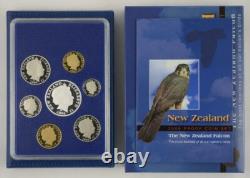 2006 NEW ZEALAND OFFICIAL PROOF SET (7) with SILVER FALCON $5 RARE