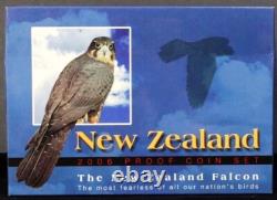 2006 NEW ZEALAND OFFICIAL PROOF SET (7) with SILVER FALCON $5 RARE