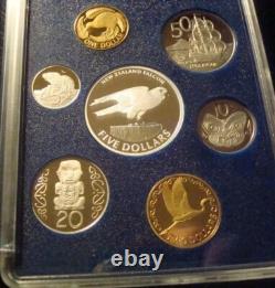 2006 NEW ZEALAND OFFICIAL PROOF SET (7) with SILVER FALCON $5 RARE