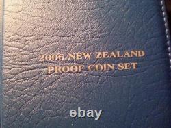 2006 NEW ZEALAND OFFICIAL PROOF SET (7) with SILVER FALCON $5 RARE