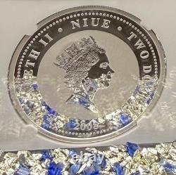 2008 1oz Niue $2 Rev PF70 Silver Coin Old Soviet Cars Gaz M13 Chayka 1 of 2 Mint