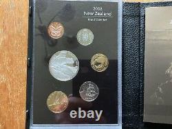 2008 New Zealand Proof Coin Set With Silver Hamilton Frog