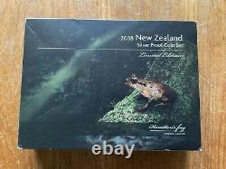 2008 New Zealand Proof Coin Set With Silver Hamilton Frog