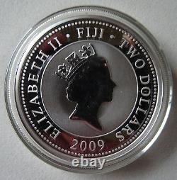 2009 MARLIN GAME FISH Pacific Ocean 1 Oz. 999 Fine Silver Coin $2 Fiji in box/COA