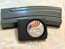 2010 M16 Colt 5.56mm Colored Proof Coin 1oz Silver New Zealand Mint 1164
