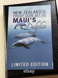 2010 New Zealand 6 Coins Proof Set with Dolphin Coin Only 1,500 Sets